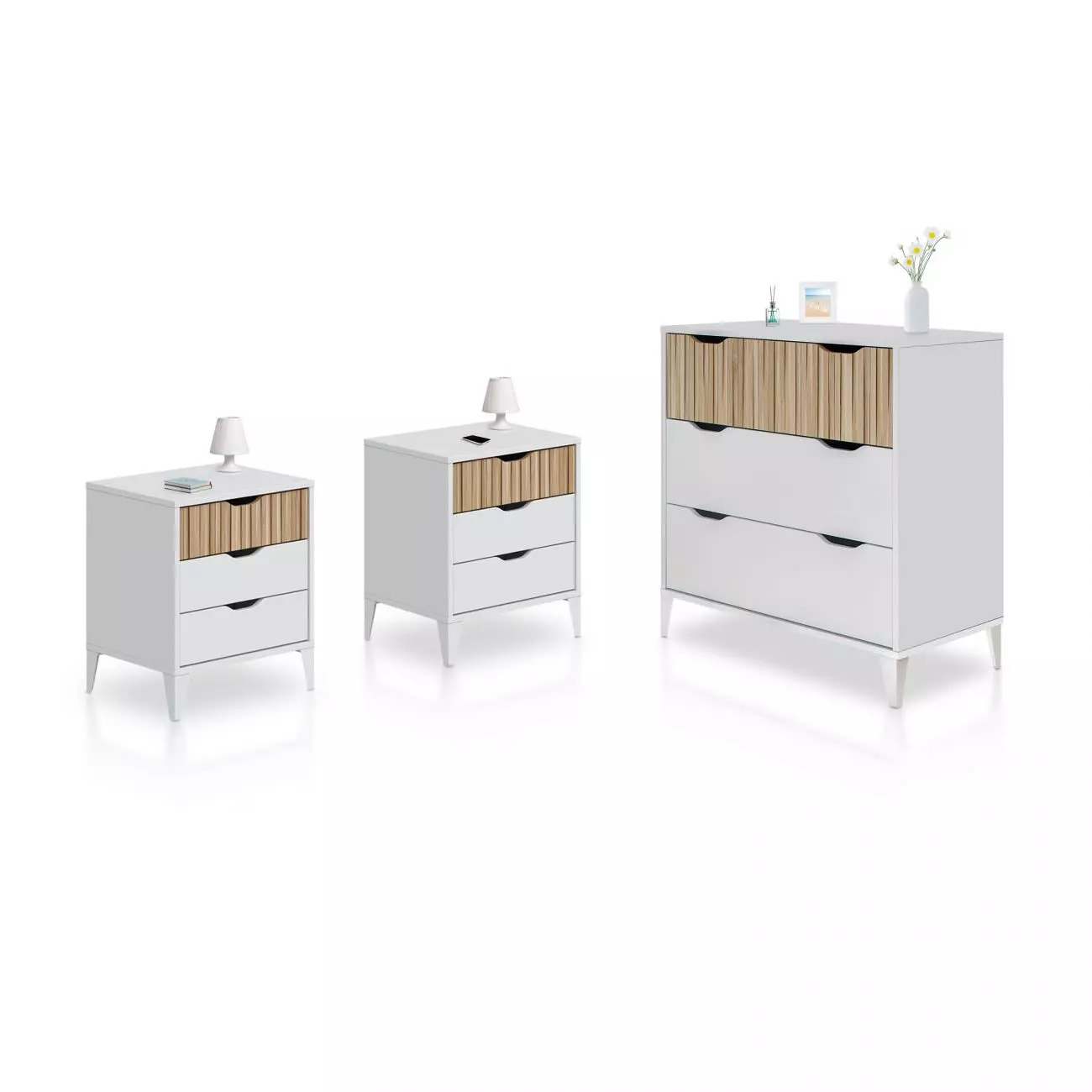 Dormitorio Nitza On Blanco Artik (Blanco Mate) - Natur