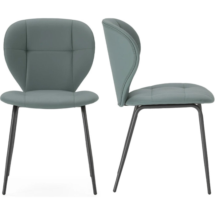 Lot de 2 chaises en tissu - SVEA