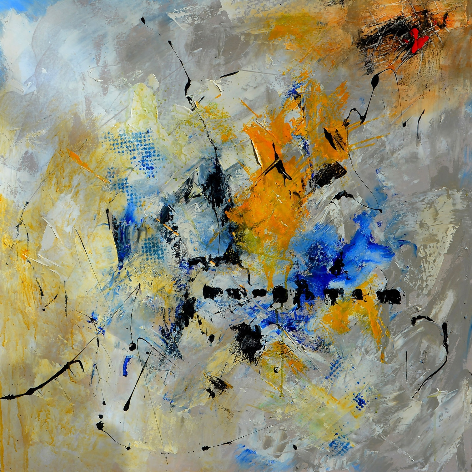 Tableau reproduction abstract art par pol Tableau alu Dibond