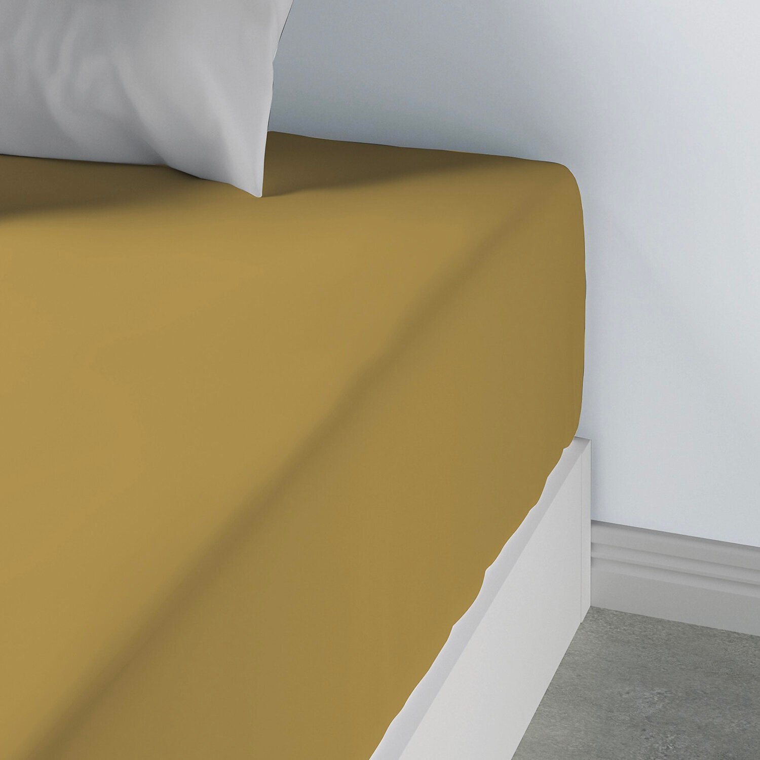 Drap housse coton - bonnet 35cm gold