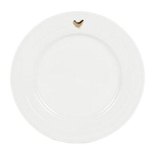 Service 18 pièces blanc et or - "Gallus"