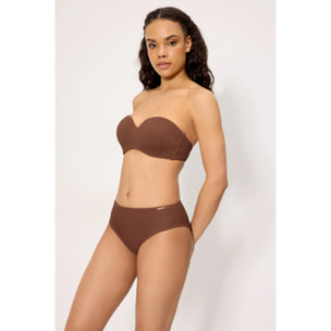 Slip bikini midi modellante Marrone