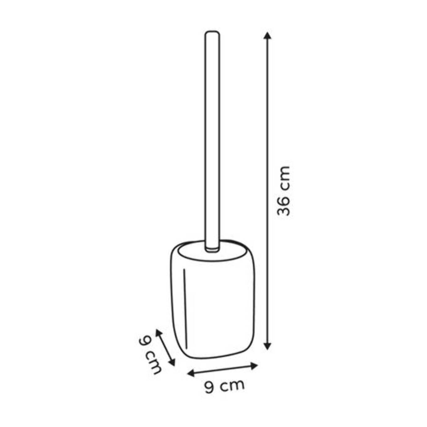 Brosse wc Cloudy blanc H 36 cm