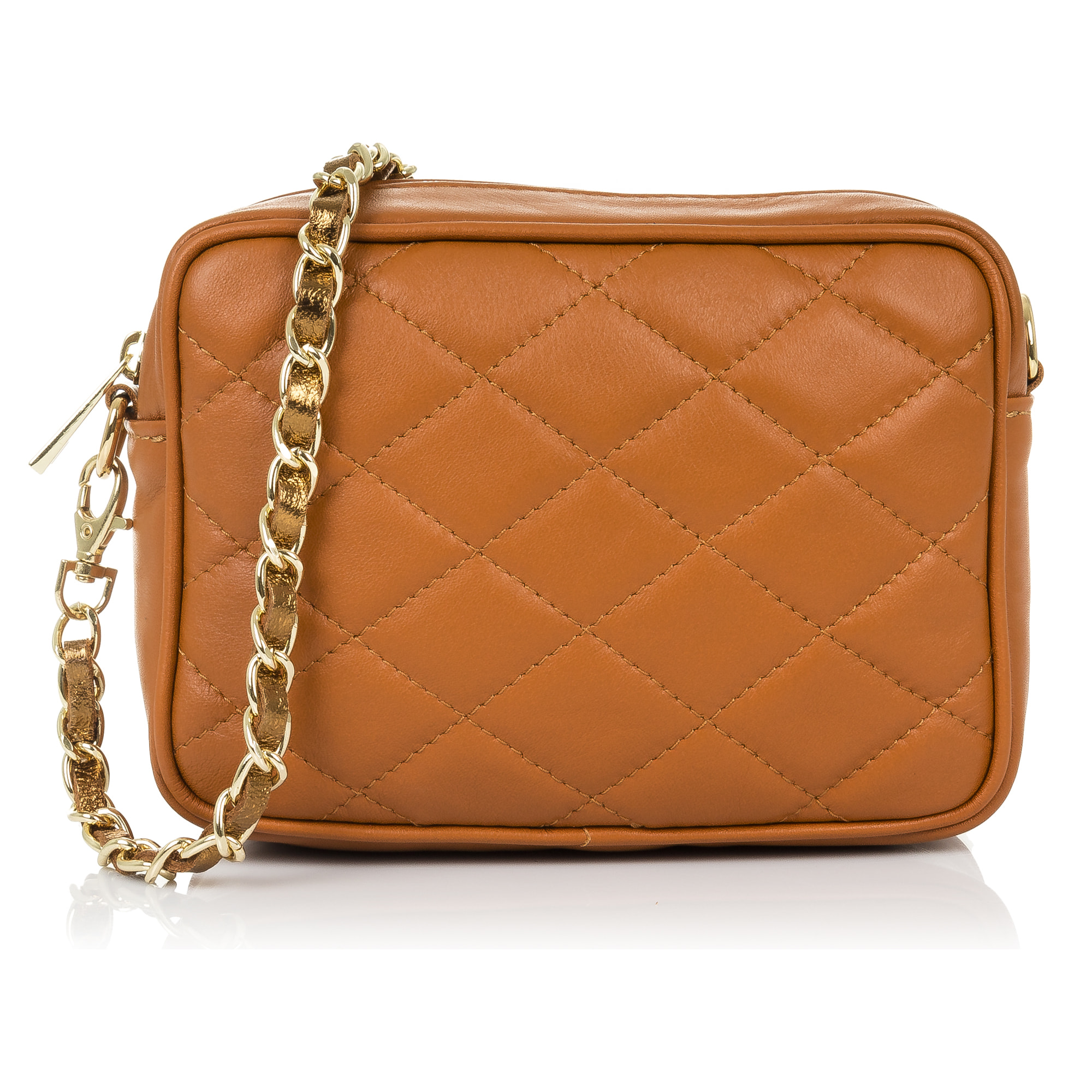 Cleopatra Bolso bandolera Mujer.Piel auténtica Piel Acolchada