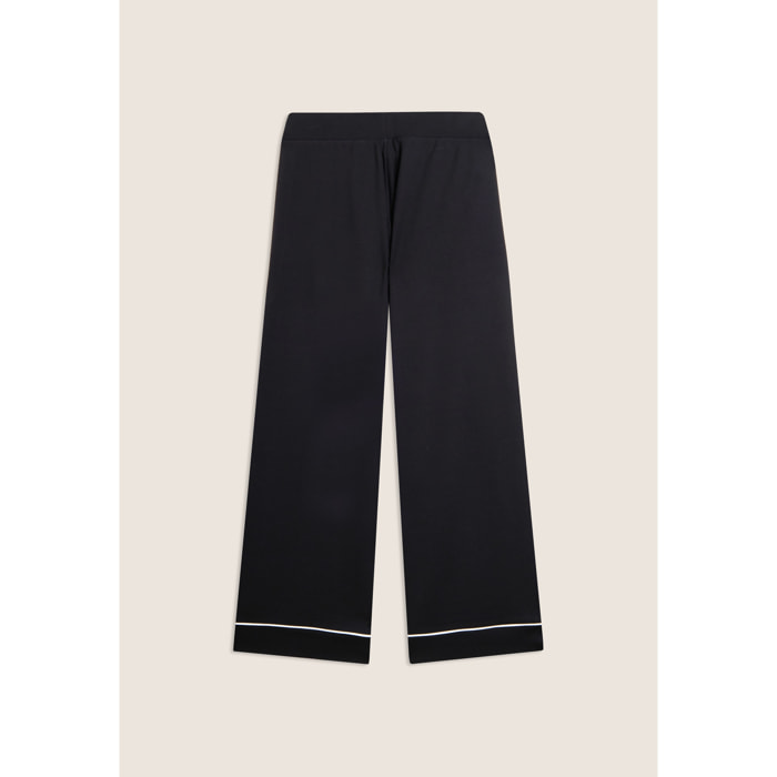 Pantaloni Sportivi Wide Leg Cropped con tasche interne