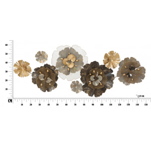 Decorazione da parete, Ferro, Con fantasia floreale, Misure: 149 x 9 x 61 cm