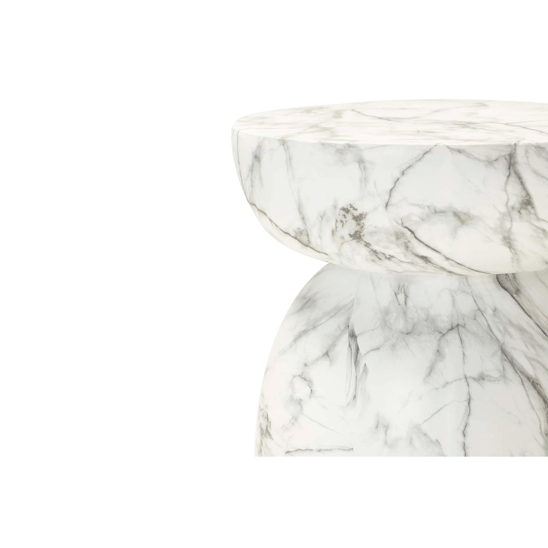 Mesa Auxiliar Taburete Blanco Sedit 41x41x47 Cm