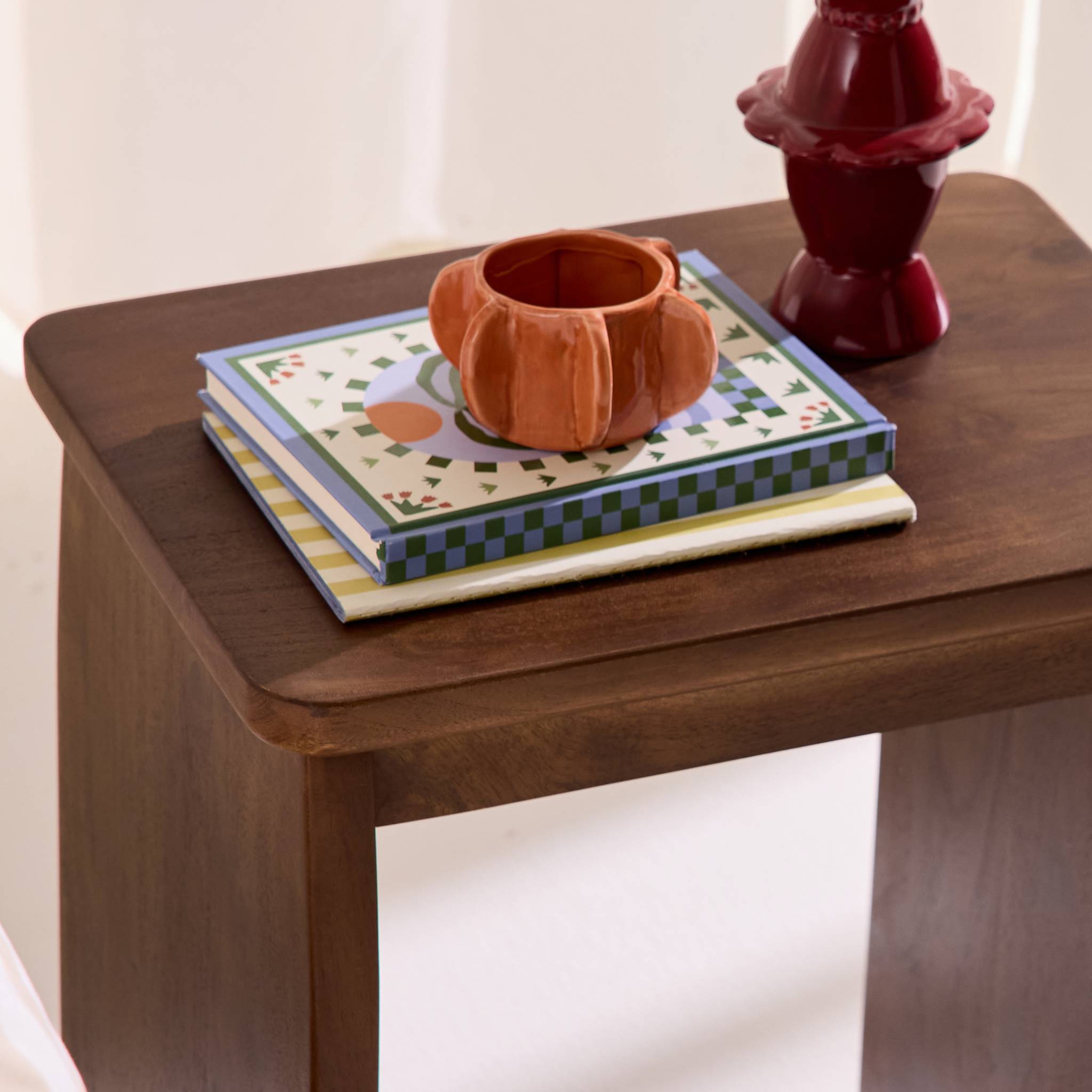 Table de chevet, table d'appoint exotique bois d'acacia  ASHA