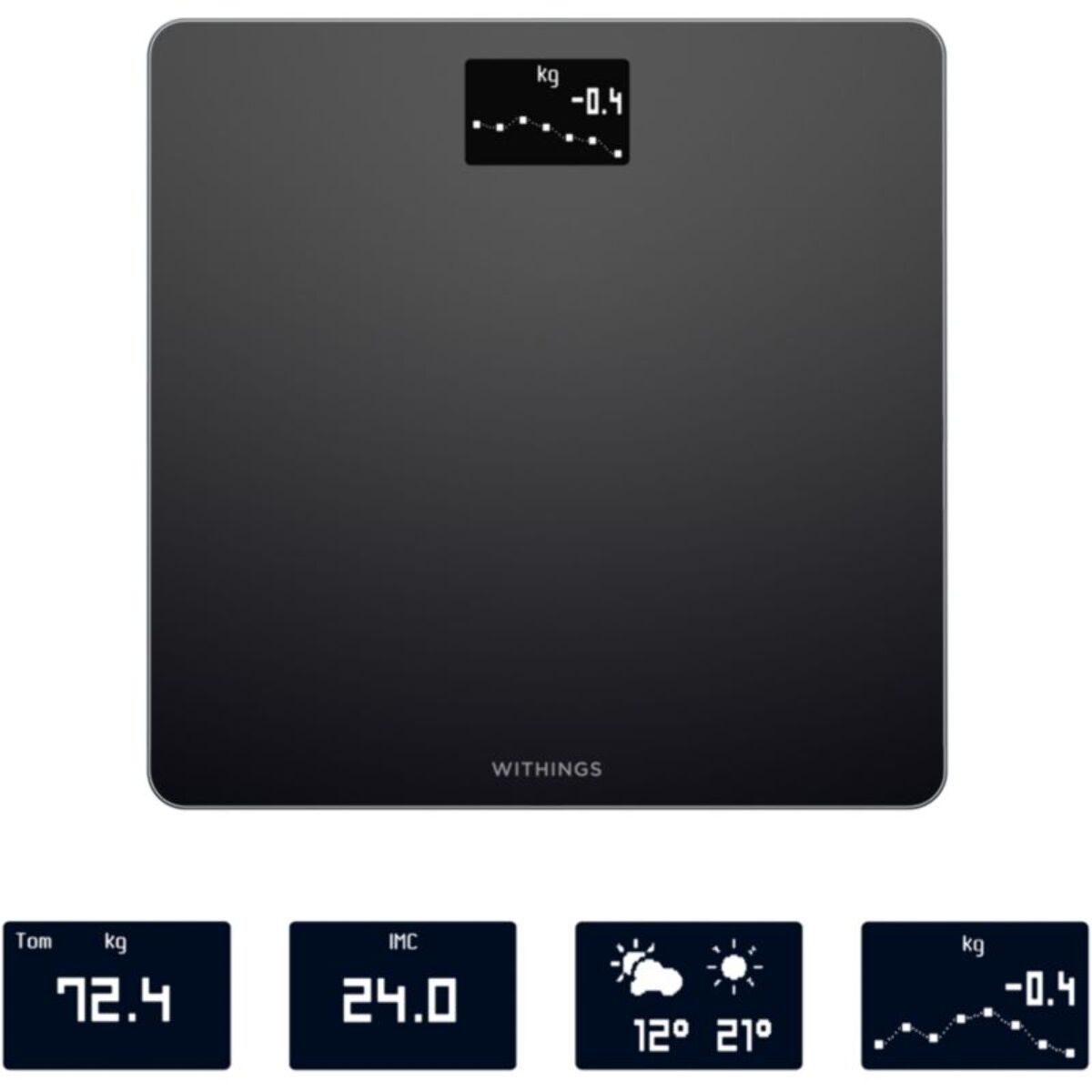 Pèse personne connecté WITHINGS Body Noir