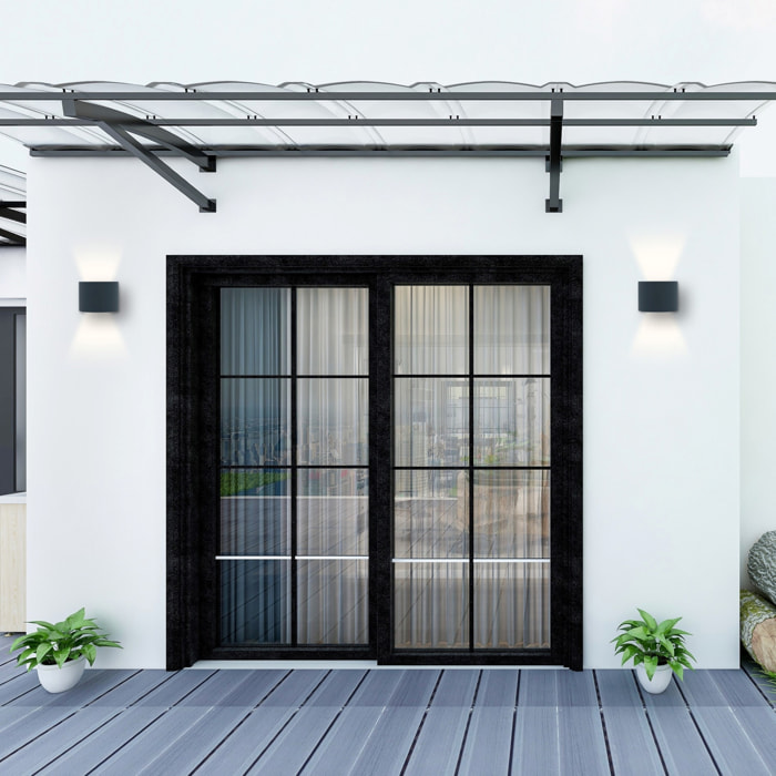 Forlight Axis Round aplique exterior en forma oval con led en blanco cálido 3000K en color gris urbano