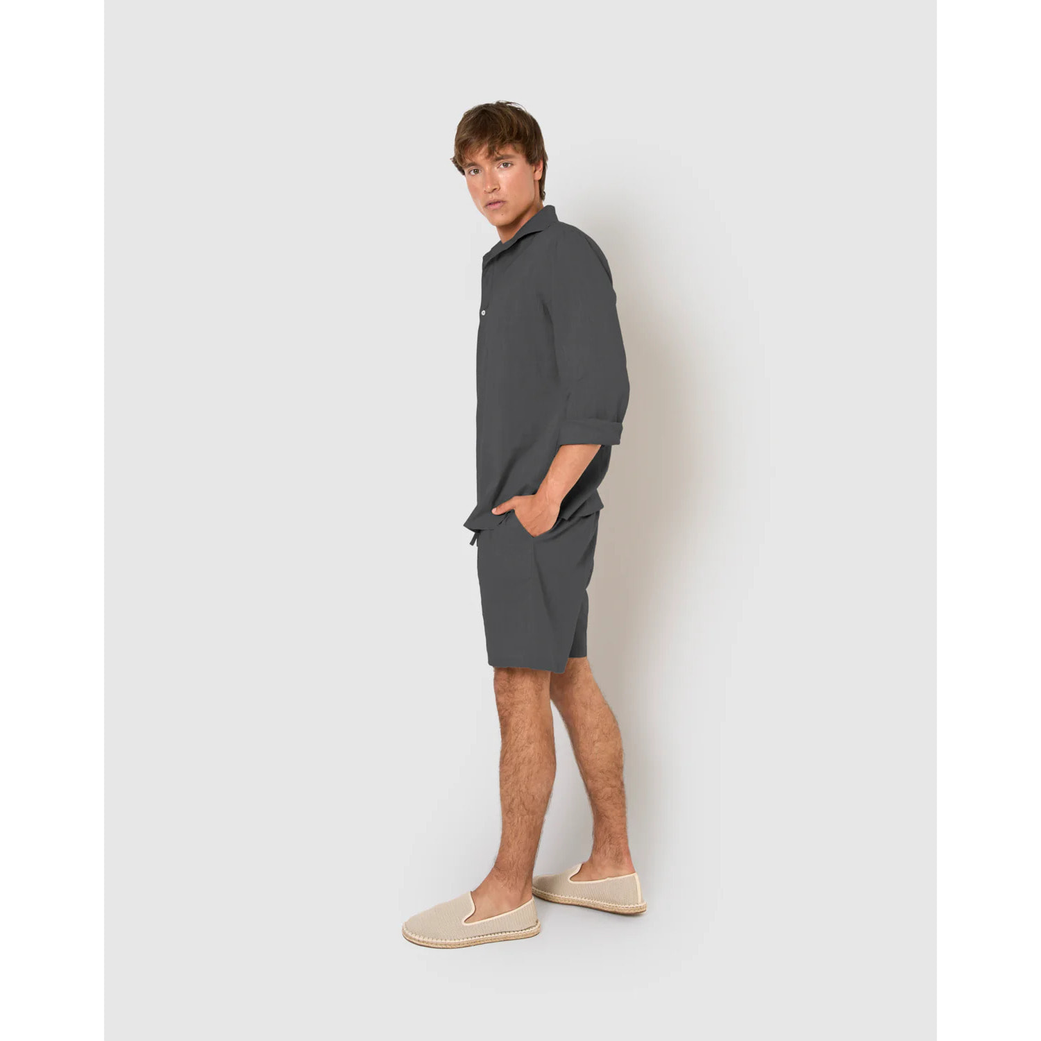Pantaloni cotone blu navy