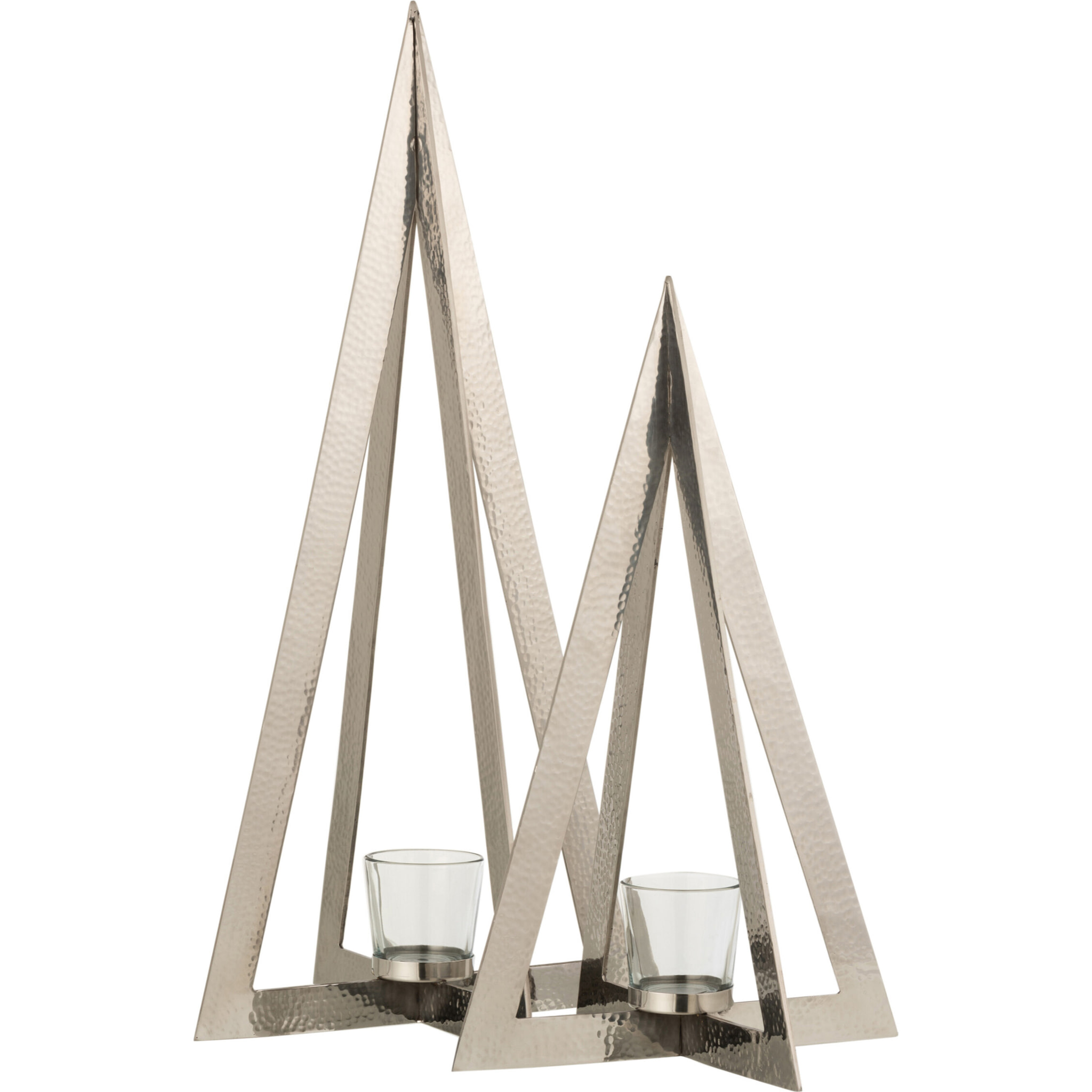 J-Line photophore Arbre - acier inoxydable/verre - argent - large