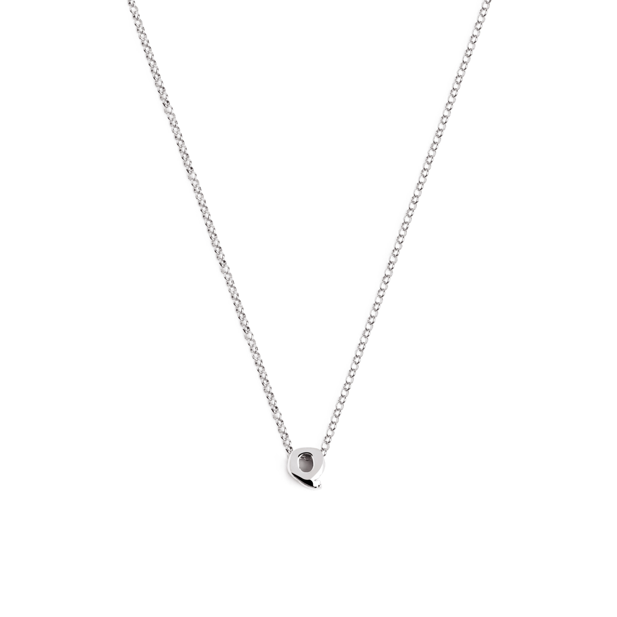 Collar Personalizado Single Letter Plata