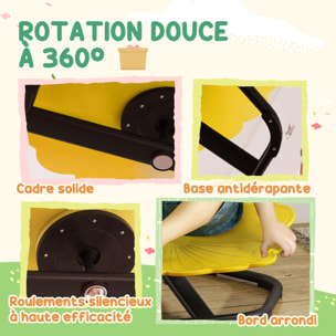Chaise pivotante sensorielle pour enfant – Siège d'entraînement à l'équilibre et à la coordination – Jaune