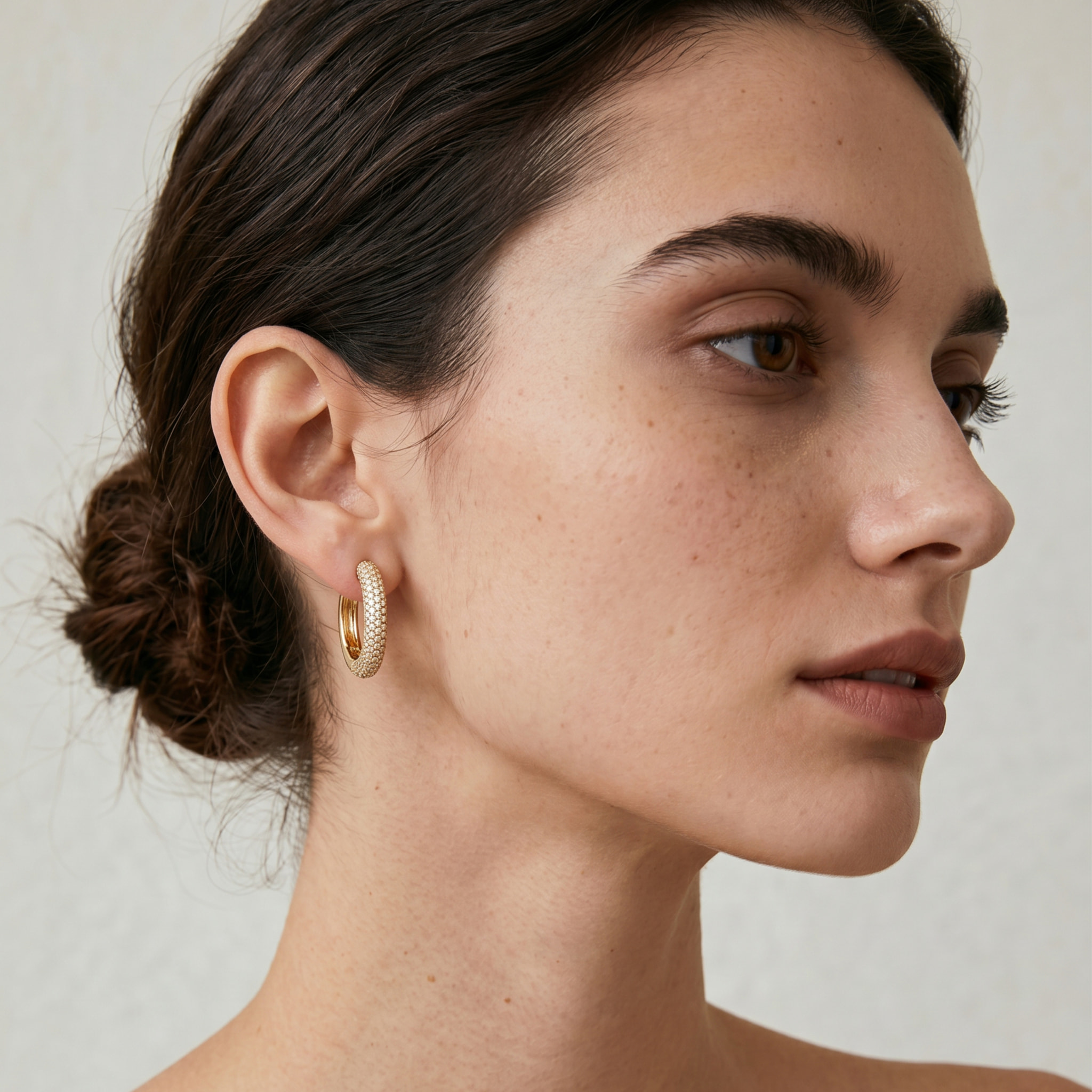Pendientes Irian acabado oro amarillo 18k