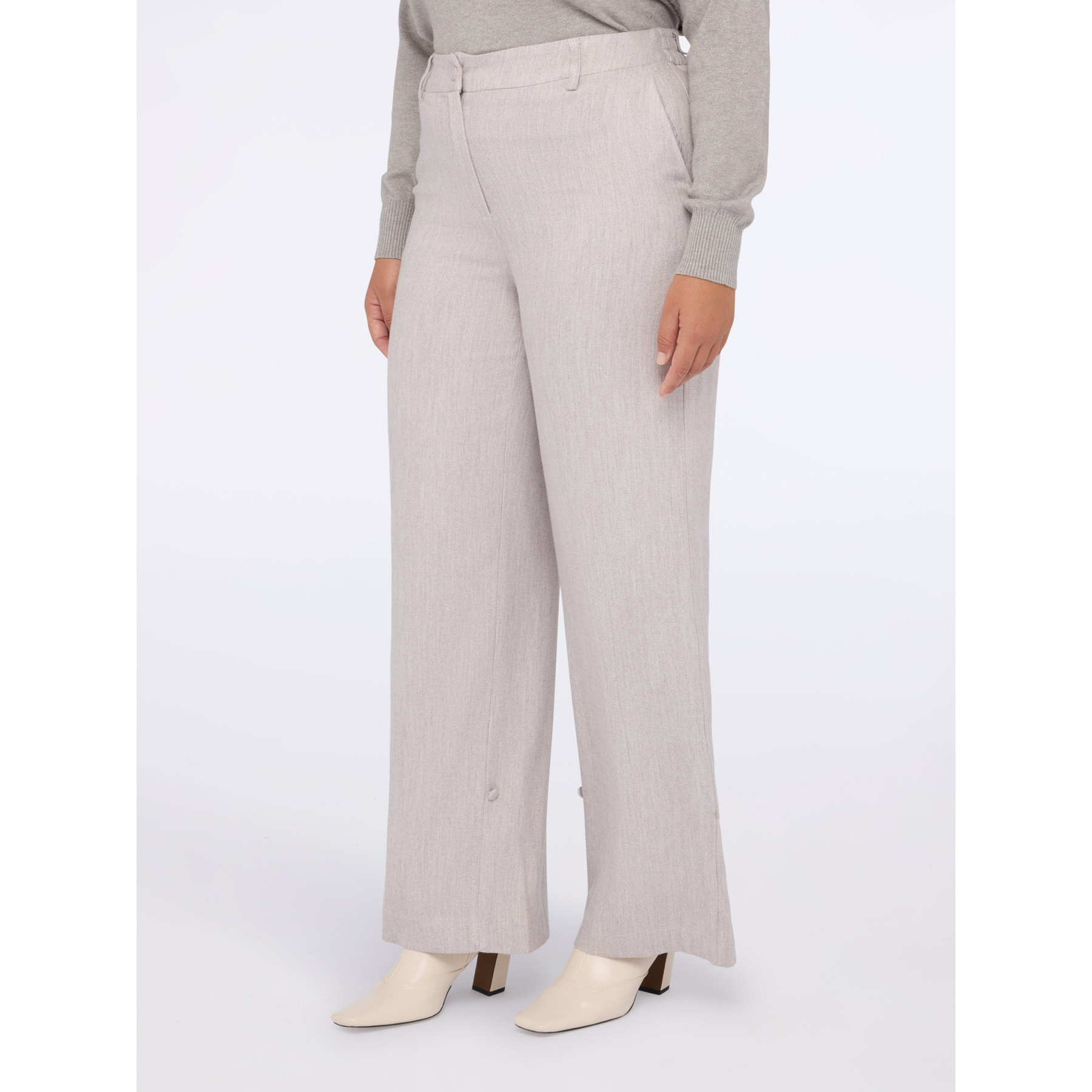 Fiorella Rubino - Pantalones de Pierna Ancha - Beige