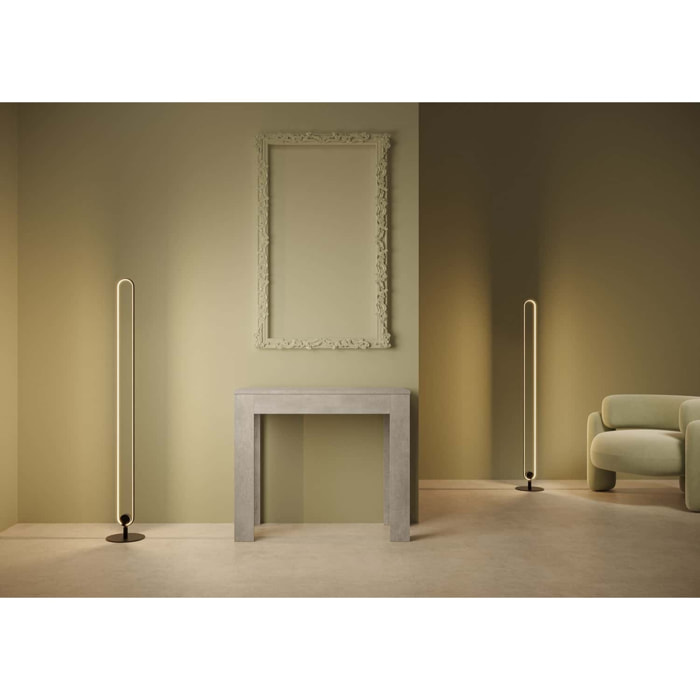 Consolle allungabile 90x42/198 cm Bora Small Cemento