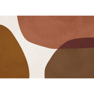 Alfombra de vinilo Galaxia marrón 100x133 cm -PVC antideslizante, vinilica para cocina o salón, lavable, estilo abstracto