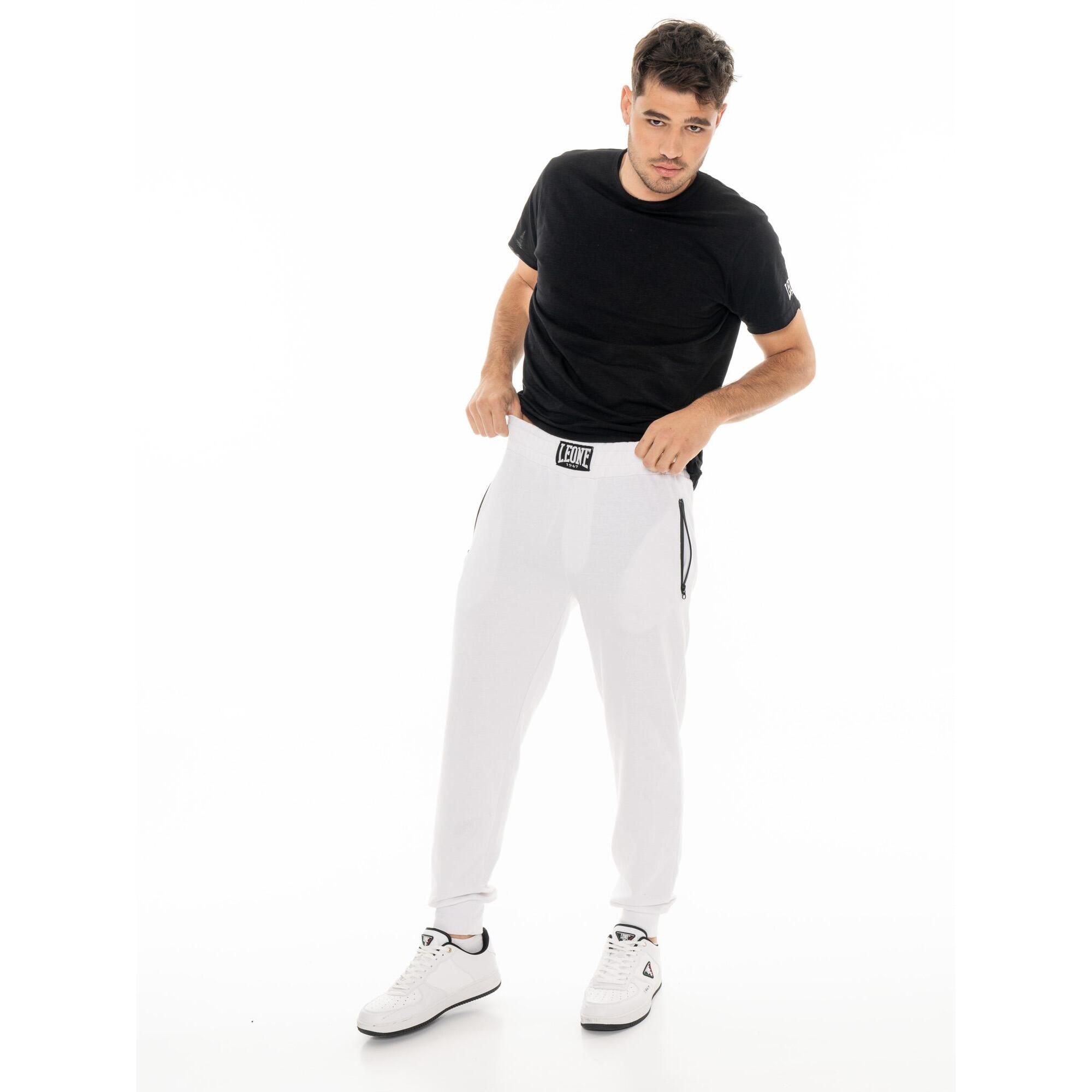 Pantalón deportivo de hombre Leone B&W con bolsillos con cremallera