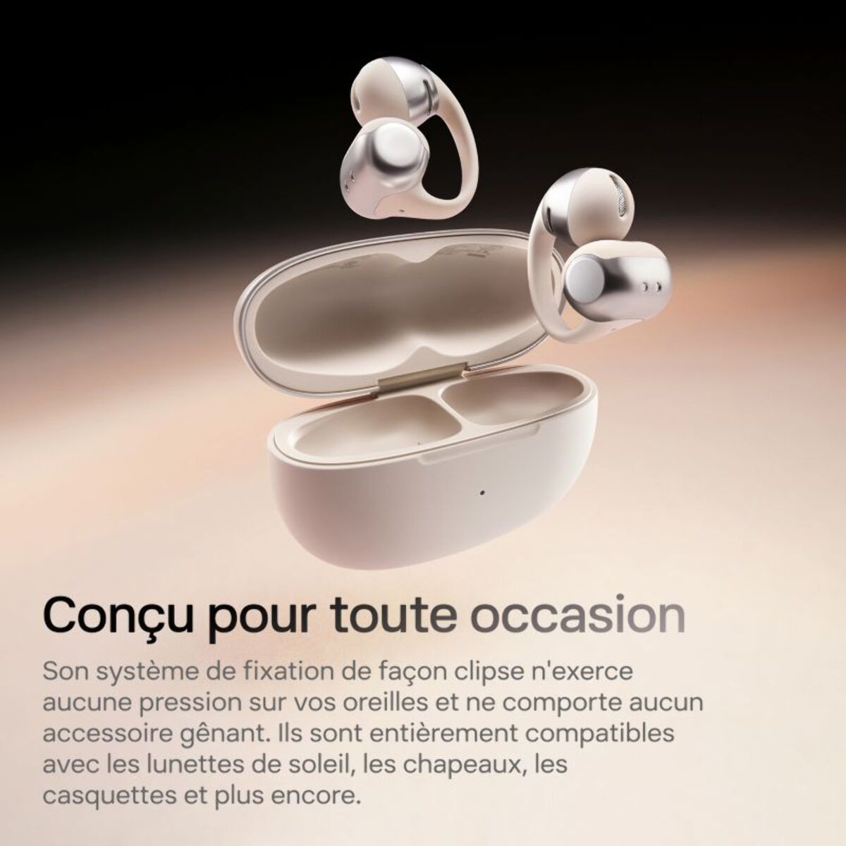 Ecouteurs SHOKZ OpenDots One Gris
