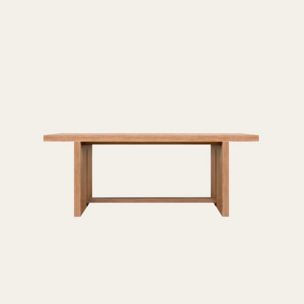 Table à manger Singra -structure en bois tropicaux/planche en fibres-couleur antique 200 x 76 x 90 cm