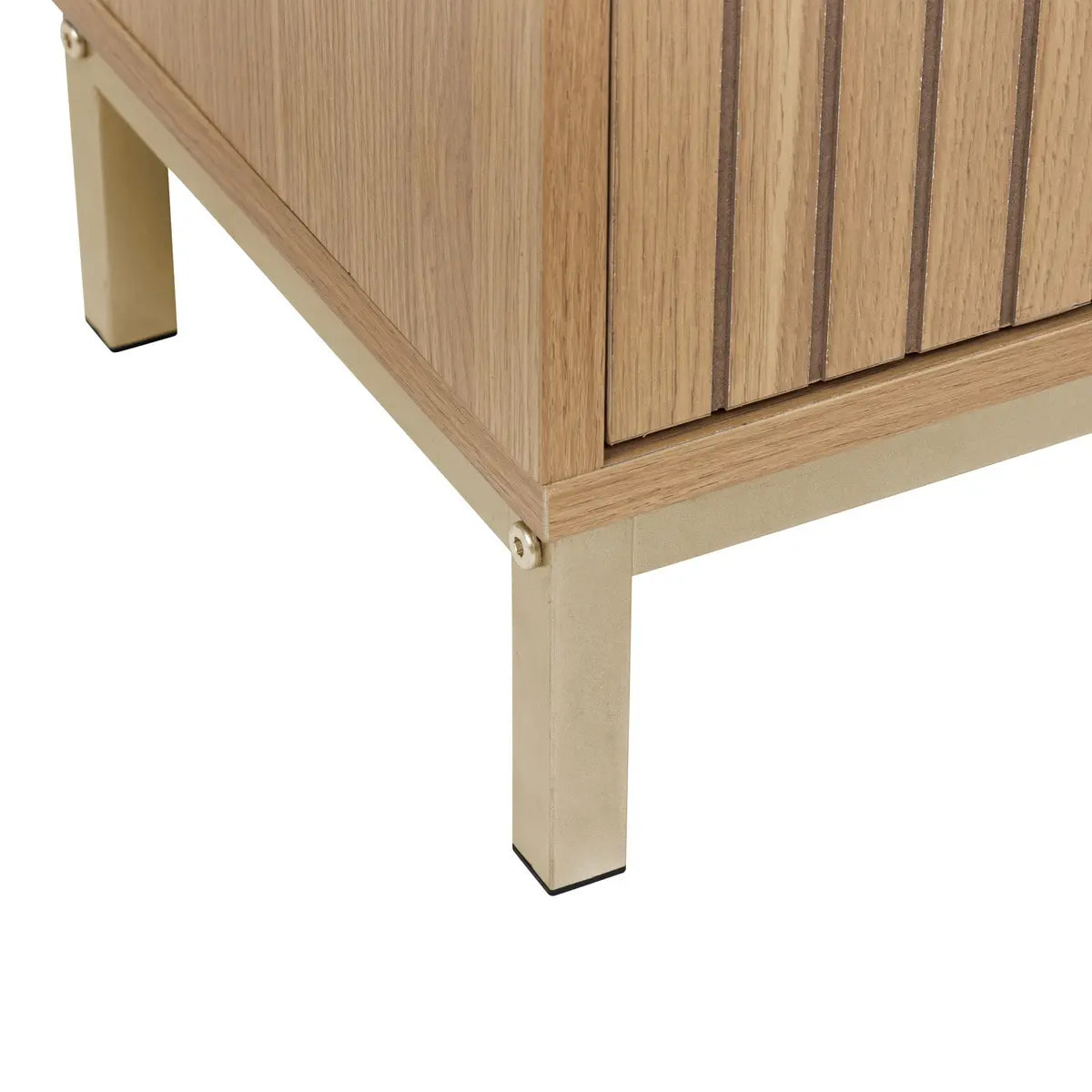 Meuble bas "Tasso" 2 portes effet bois naturel