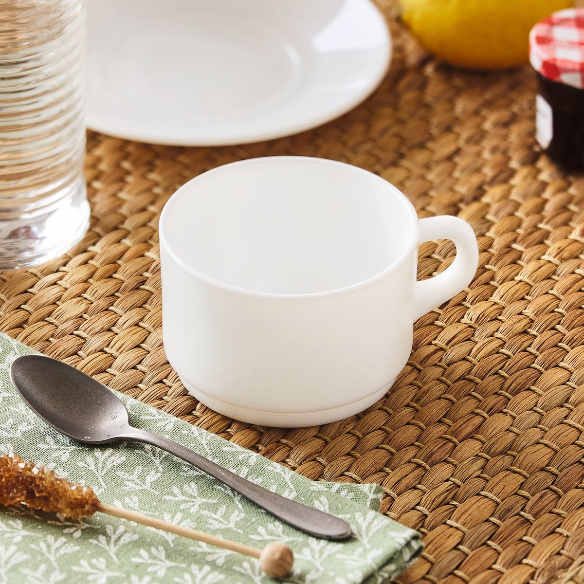 6 tasses blanches 28cl Empilable - Luminarc