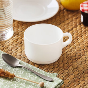 6 tasses blanches 28cl Empilable - Luminarc