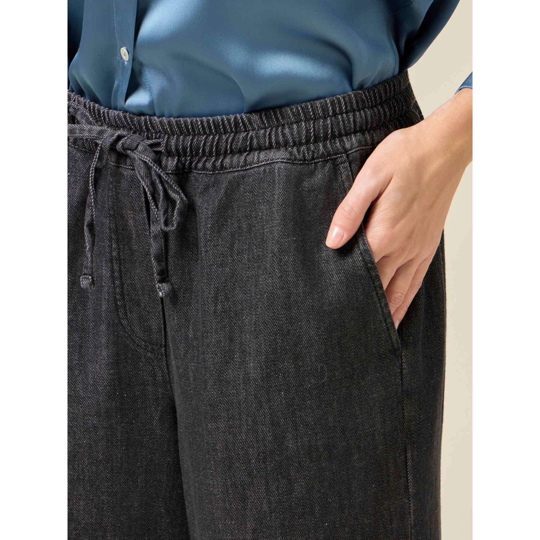 Oltre - Jeans joggers palazzo - Grigio