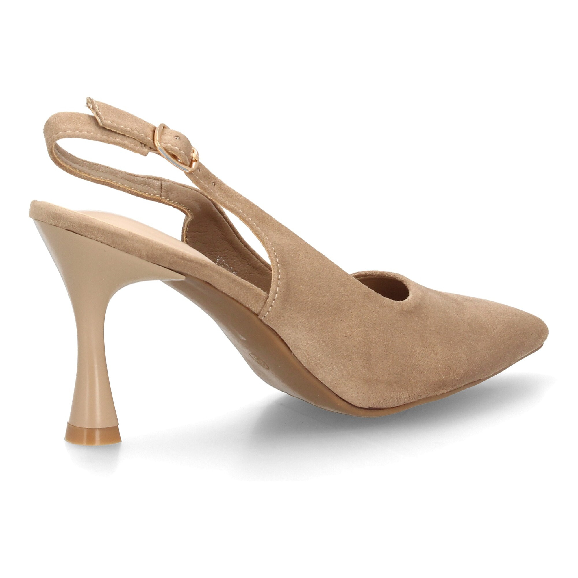 Zapato salón destalonado para mujer con tacón y punta fina