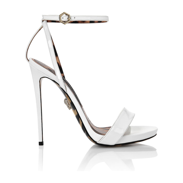PHILIPP PLEIN Sandalias de tacón alto LEOPARD