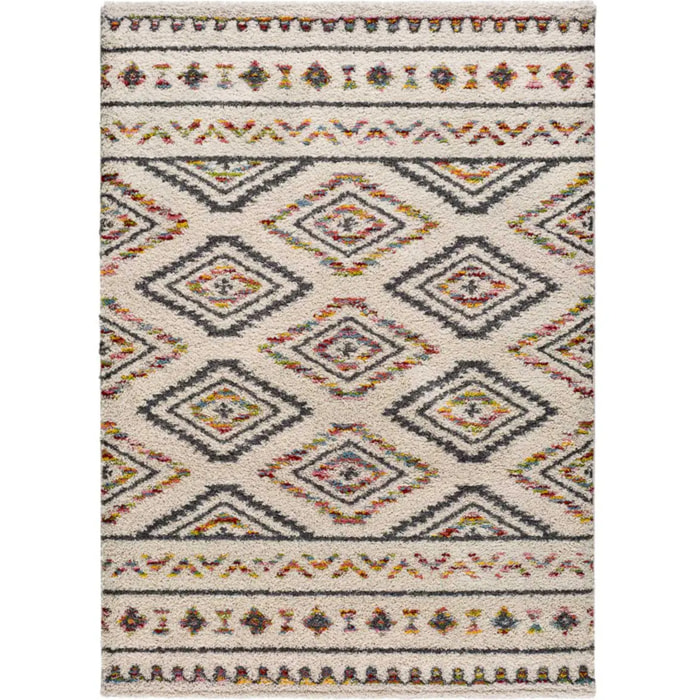 KASBAH Alfombra shaggy bereber multicolor, varias medidas disponibles