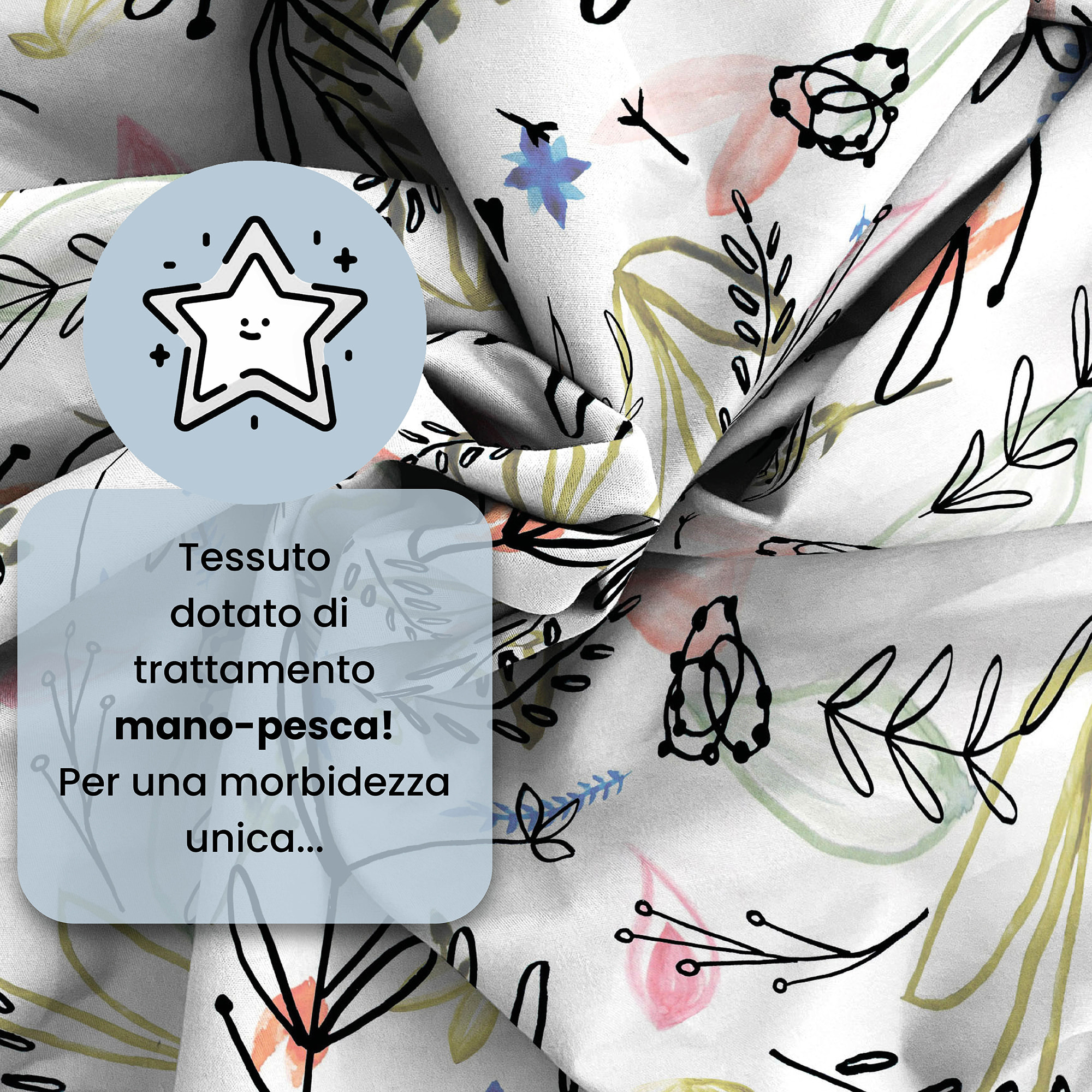 COMPLETO LETTO FANTASY, 100% Microfibra - PROVENZA