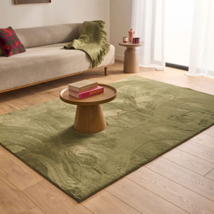 NUBE - Tapis doux et moelleux à poils courts vert - NUB6000VER