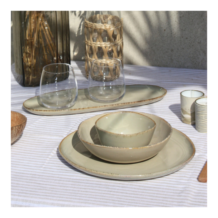 Lot de 6 grandes assiettes, DUNE