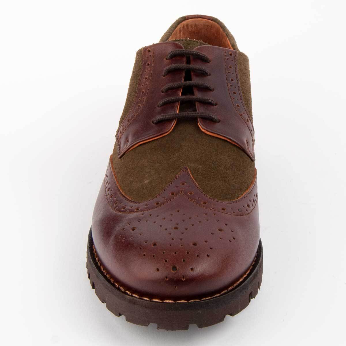 Zapato Oxford De Piel - Verde