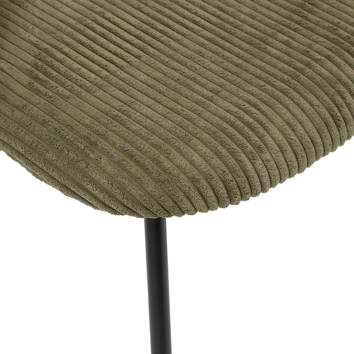 Chaise Raven H.81cm tissu côtelé vert
