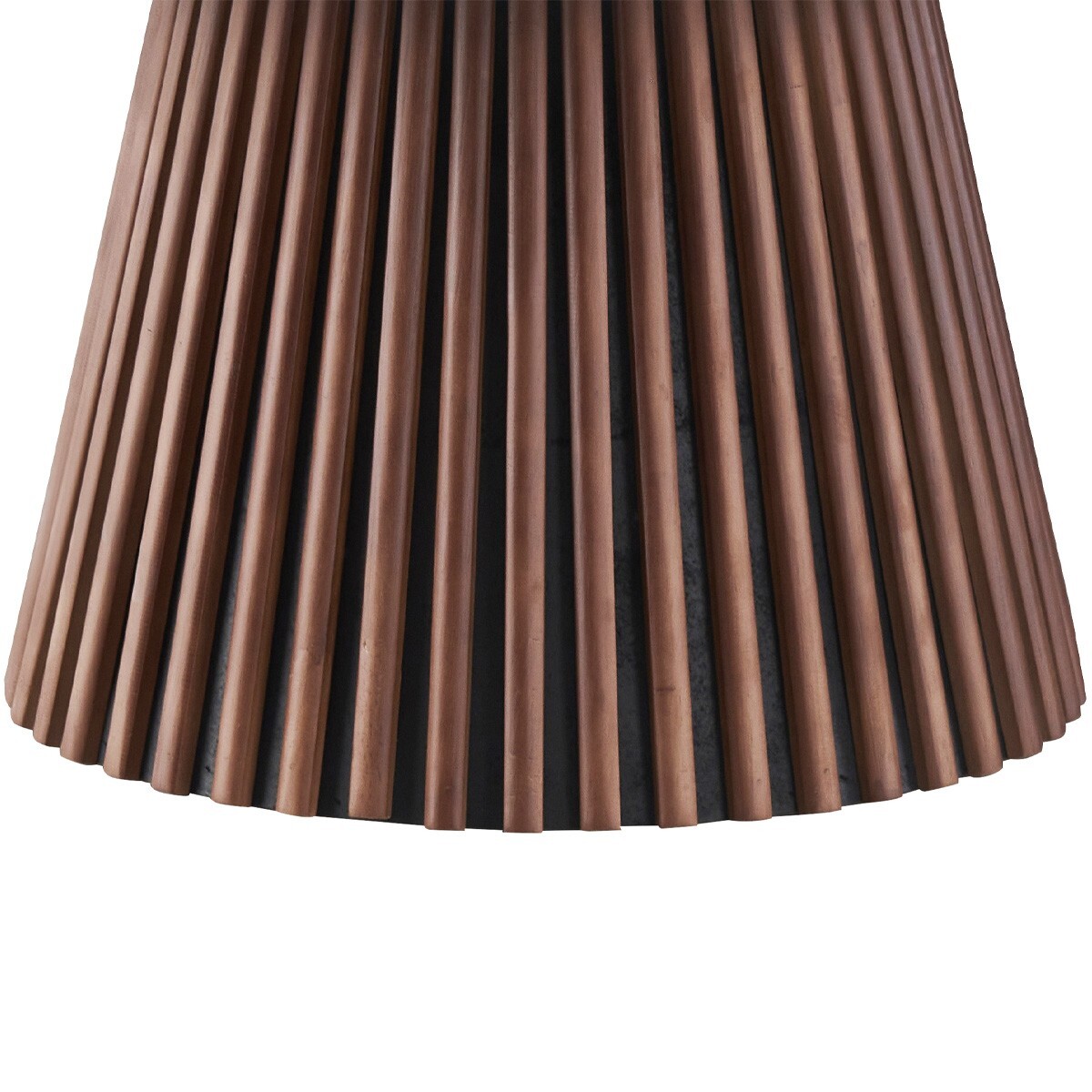 Table basse ronde plateau en céramique bicolore piètement cannelé - ADA