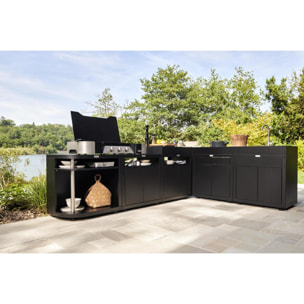 MEUBLE CUISSON ARRONDI GAUCHE, 80X55 CM NOIR - LE MARQUIER