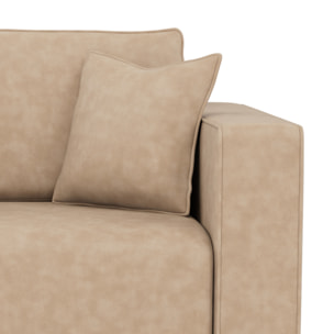 Topaze - canapé droit 2 places en simili - Beige