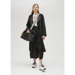 Gonna satinata con borchie