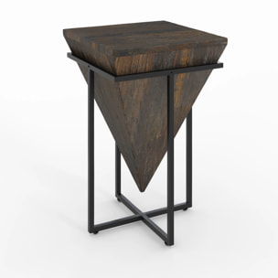 Moyenne table d'appoint en bois et métal - Shanghai