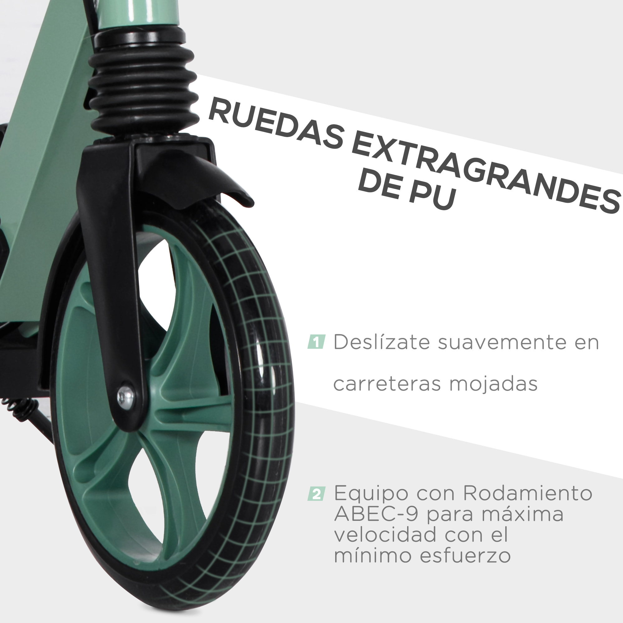Patinete Plegable para Niños +14 Años con Manillar Ajustable 91,5x36,5x91-104 cm