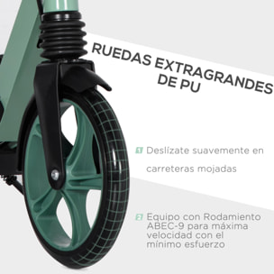 Patinete Plegable para Niños +14 Años con Manillar Ajustable 91,5x36,5x91-104 cm