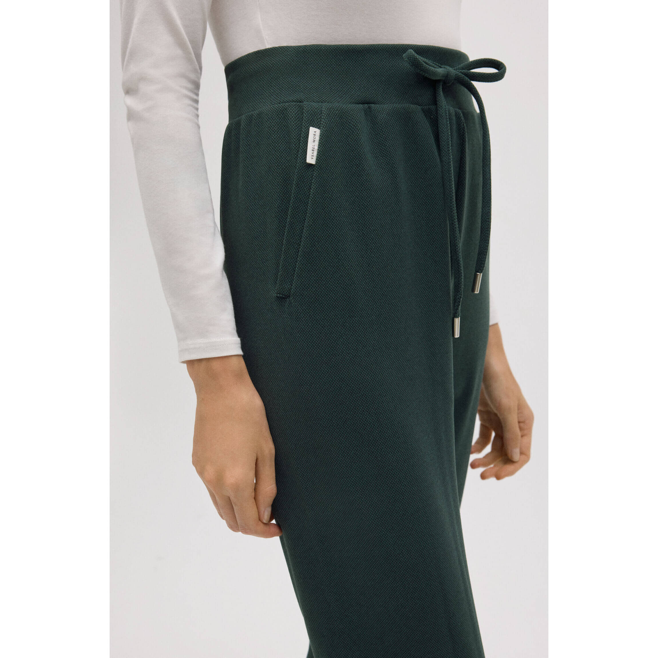 Pantaloni jogger testurizzati verde bottiglia