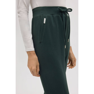 Pantaloni jogger testurizzati verde bottiglia