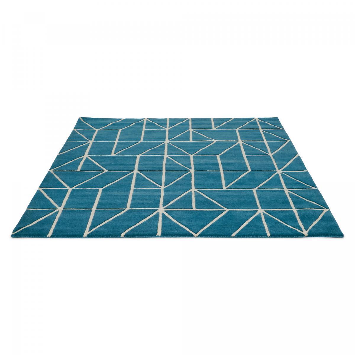 Tapis salon et chambre fait à la main en laine motif abstrait YOWA