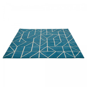 Tapis salon et chambre fait à la main en laine motif abstrait YOWA