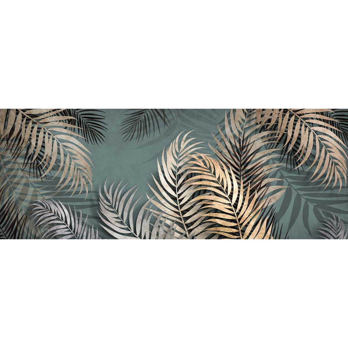 Tableau Affiche illustration feuilles d'areca - 80x30cm Toile imprimée