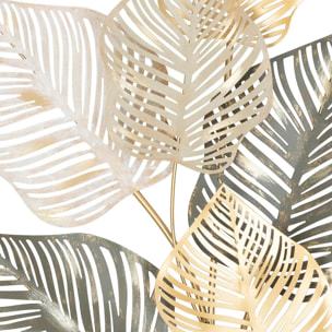 Déco murale Nadia métal doré noir 100x53cm